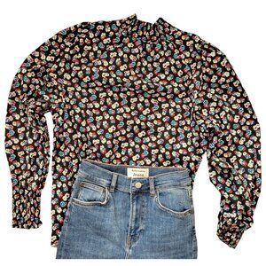 NWOT Boden high neck floral top, US 14